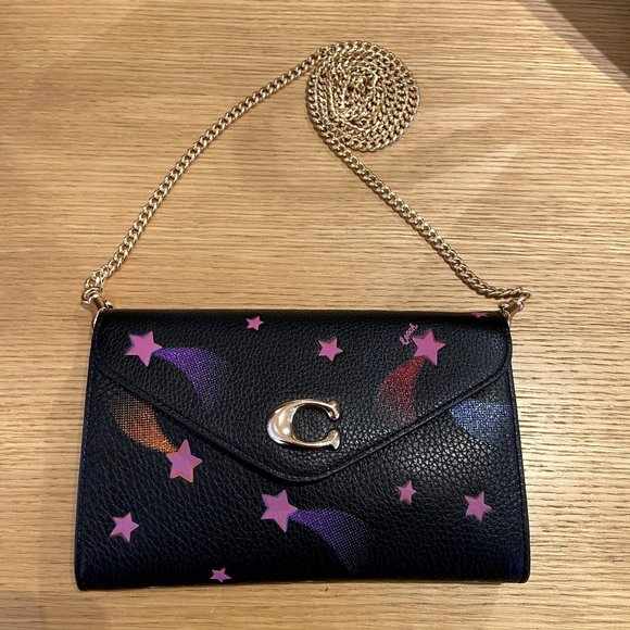 Coach Tammie Clutch Crossbody With Disco Star Print c7302 - Picture 1 of 8